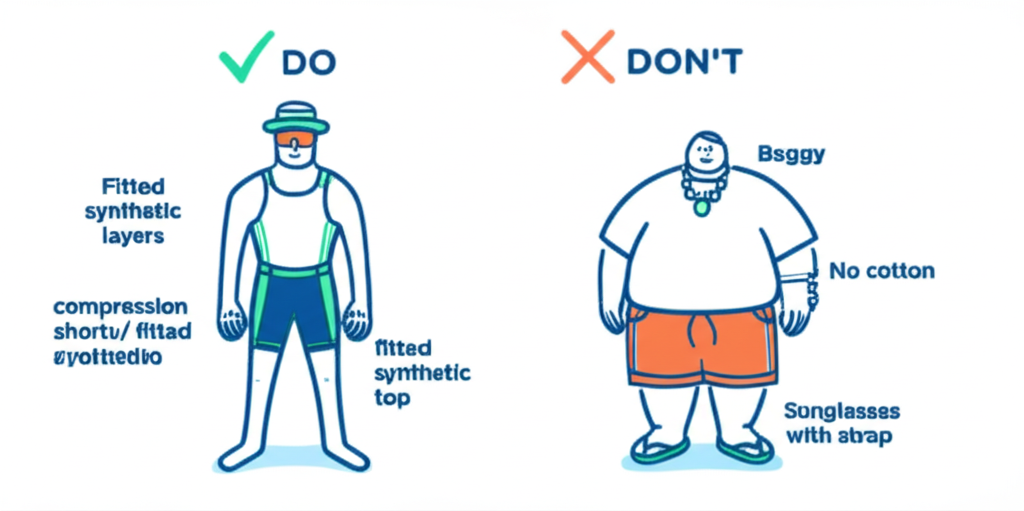 What to wear rowing: fitted synthetic layers vs baggy cotton